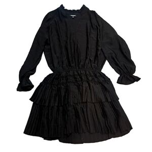 Elegant Black Silk Express Dress Medium